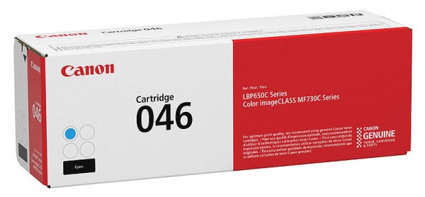 Картридж Canon 046C (1249C002) оригинальный для Canon i-SENSYS LBP653Cdw / LBP654Cx, cyan, 2300 страниц