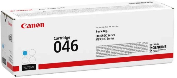Картридж Canon 046C (1249C002) Cyan оригинальный для Canon i-SENSYS LBP653Cdw / LBP654Cx, голубой, 2300 страниц