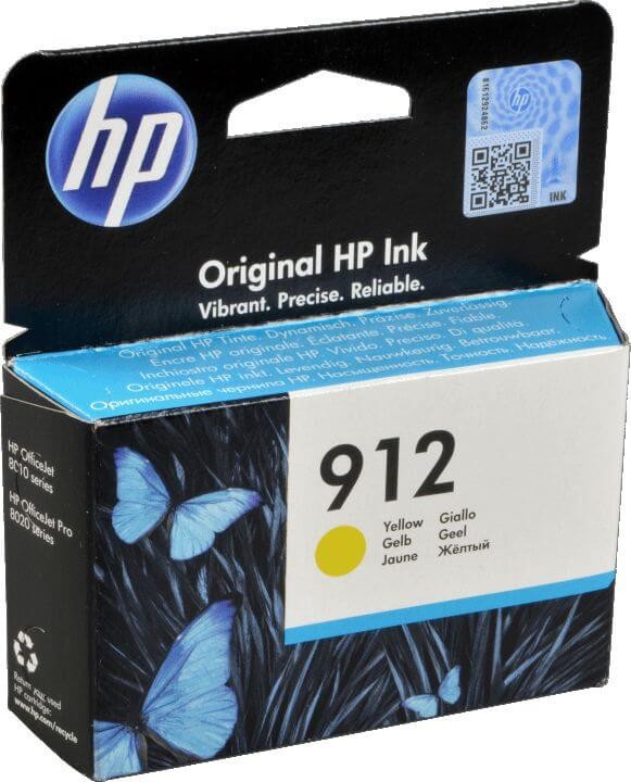 Картридж HP №912 (3YL79AE) Yellow оригинальный для HP OfficeJet Pro 8012/ 8013/ 8014/ 8022/ 8023, жёлтый, 315 стр.