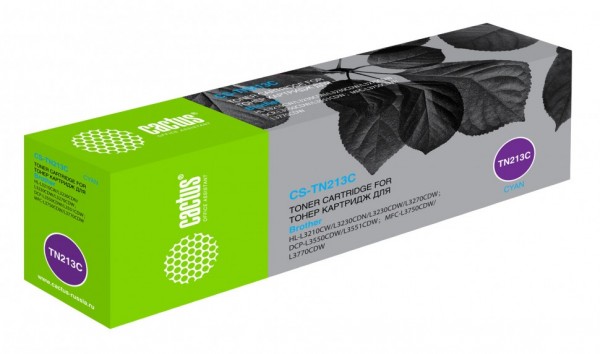 Картридж лазерный Cactus CS-TN213C для принтеров Brother HL 3230/DCP3550/MFC3770 голубой 1400 страниц