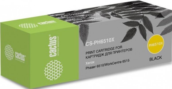 Картридж Cactus 106R03488 (CS-PH6510X) для принтеров Xerox Phaser 6510/ WorkCentre 6515 черный 5500 страниц