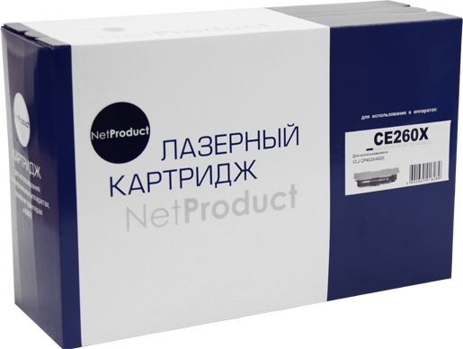 Картридж NetProduct (N-CE260X) для HP CLJ CP4025/ 4525, Восстановленный, Bk, 17K