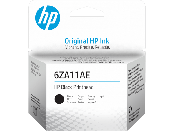 Печатающая головка HP 6ZA11AE Black Printhead оригинальная для HP Ink Tank 315/ 415, HP Tank 115/ 319/ 410/ 419, чёрная