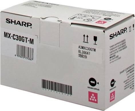 Картридж Sharp (MX-C30GT-M/ MXC30GTM) оригинальный для Sharp MX-C300WR/ MX-C301/ MX-C300W, пурпурный, 6000 стр.