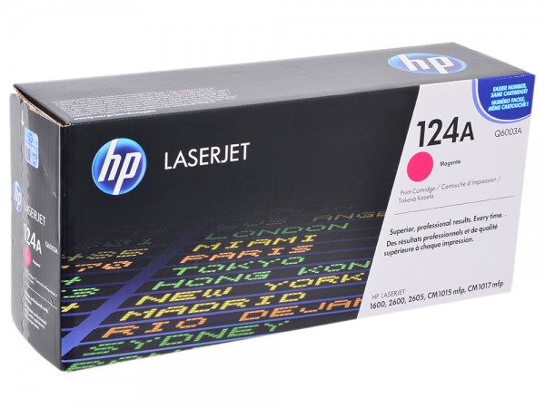 Картридж HP Q6003A (124A) оригинальный для принтера HP LaserJet 1600/ 2600n/ 2605/ 2605dn/ 2605dtn/ CM1015/ CM1017/ CP1600/ CP2600 magenta, 2000 страниц