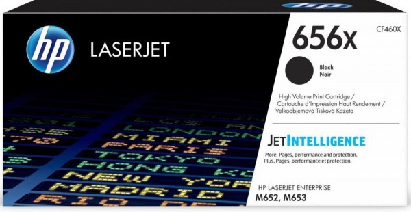 Картридж HP CF460X (656X) оригинальный для принтера HP Color LaserJet Enterprise M652/ M653 чёрный, 27000 страниц