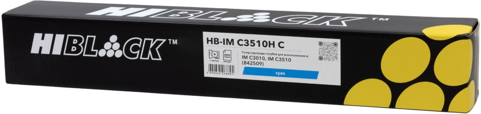 Картридж Hi-Black 842509 (HB-IMC3510HC) Cyan (с чипом) для Ricoh IM C3010/ IM C3510, голубой, 28К