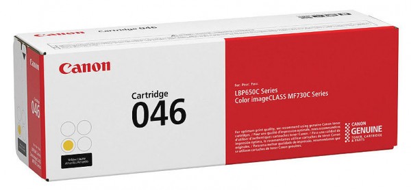 Картридж Canon 046Y (1247C002) оригинальный для Canon i-SENSYS LBP653Cdw / LBP654Cx, yellow, 2300 страниц