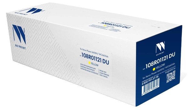 Блок фотобарабана NV Print 108R01121 (NV-108R01121TYDUY) Yellow для Xerox WorkCentre 6605/ 6655, VersaLink C400/ C405, Phaser 6600, жёлтый, 60000 стр.