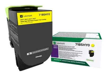 Картридж Lexmark 71B5HY0 оригинальный для Lexmark CS417dn/ CS517de/ CX417dn/ CX517de, Return Program, yellow, увеличенный, 3500 стр.