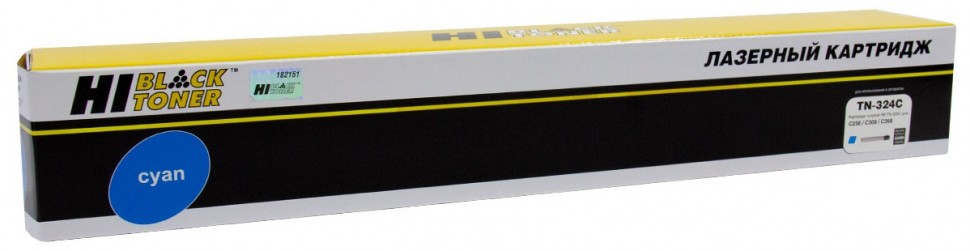 Тонер-картридж Hi-Black (HB-TN-324C) для Konica-Minolta bizhub C258/ C308/ C368, Cyan, 26К