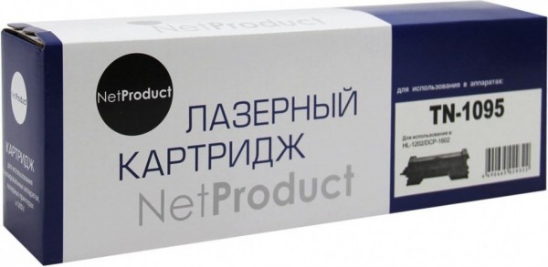 Тонер-картридж NetProduct (N-TN-1095) для Brother HL-1202/ DCP1602, 1,5K