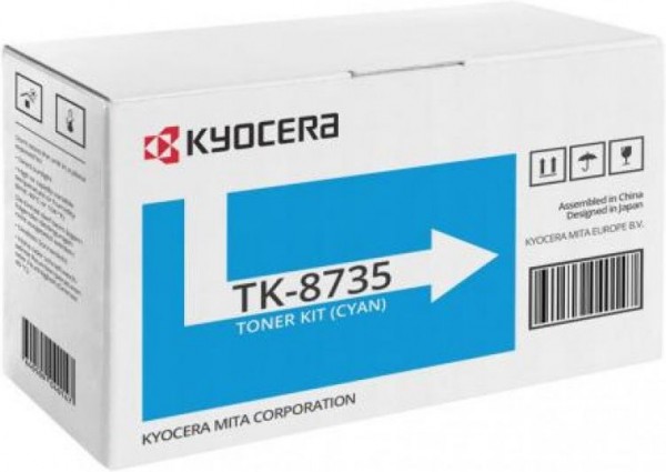 Картридж Kyocera TK-8735C (1T02XNCNL0) оригинальный для принтера Kyocera TASKalfa 7052ci/ 8052ci/ 7353ci/ 8353ci, cyan, 40000 страниц