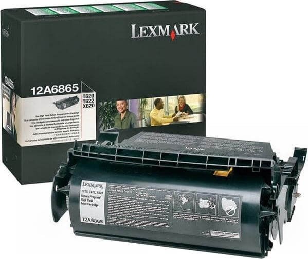 Картридж Lexmark 12A6865 оригинальный для Lexmark T620/ T622, Return Program, black, увеличенный, 30000 стр.