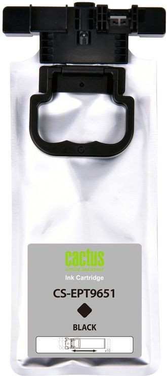 Картридж Cactus C13T965140 (CS-EPT9651) Black для Epson WorkForce Pro WF-M5299DW/ M5799DWF, 10000 стр., 187мл