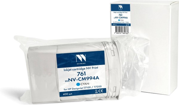 Картридж NV Print №761 (NV-CM994A) Cyan для HP DesignJet T7100/ T7200, голубой, 400 мл