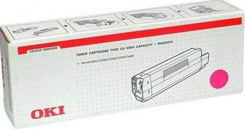 Картридж OKI (42127406/42127489) оригинальный для принтера OKI C5100/ C5150/ C5200/ C5300/ C5400/ C5510, пурпурный, 5000 страниц