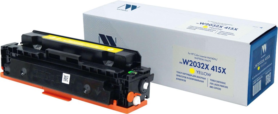 Картридж NV Print W2032X 415X (NV-W2032X-415X-Y) Yellow до версии 002_2428A для HP Color LaserJet Pro M479/  M454/ M480/ M455, жёлтый, увеличенный, 6000 стр.