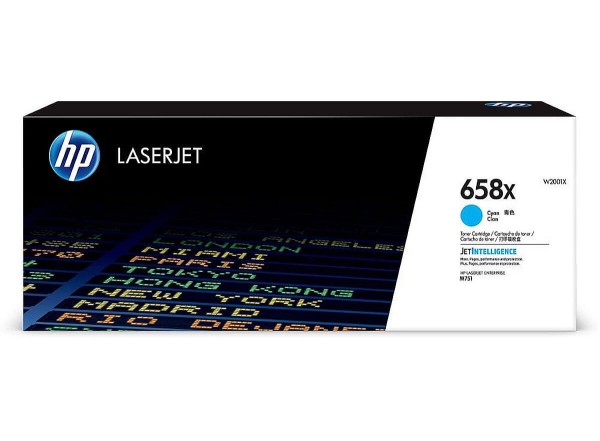 Картридж HP W2001X (658X) оригинальный для принтера HP ColorLaserJet Ent M751 cyan, 28000 страниц