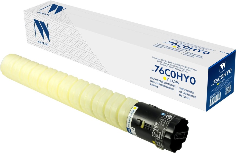Картридж NV Print 76C0HY0 (NV-76C0HY0) Yellow для Lexmark CX924/ CX923/ CX922/ CX921/ CS923/ CS921, жёлтый, увеличенный, 34000 стр.