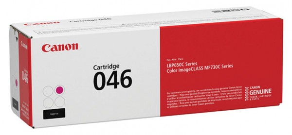 Картридж Canon 046M (1248C002) оригинальный для Canon i-SENSYS LBP653Cdw / LBP654Cx, magenta, 2300 страниц