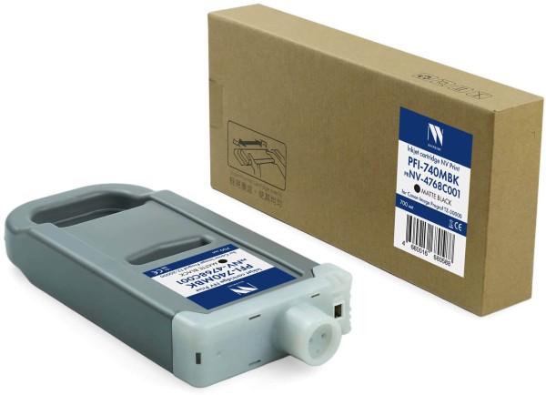 Картридж NV Print PFI-740MBK (NV-4768C001) Matte Black для Canon imagePROGRAF TZ-30000, матовый чёрный, 700мл