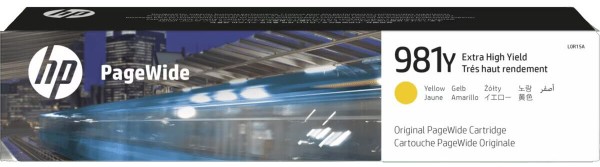 Картридж HP L0R15A (№981Y) оригинальный для HP PageWide Enterprise Color 556dn/ 556xh/ 586dn/ 586f/ 586z, жёлтый, 16000 стр.