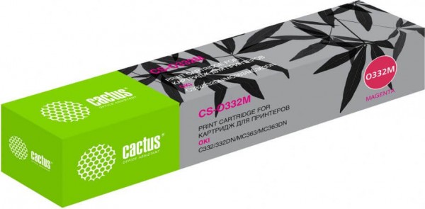 Картридж лазерный Cactus 46508734 CS-O332M пурпурный (3000стр.) для Oki C332/MC363