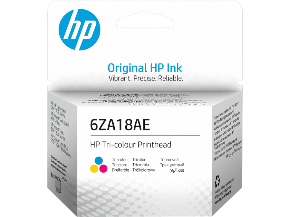 HP 6ZA18AE (GT52) печатающая головка Tri-Color Printhead оригинальная для HP Ink Tank 315, 415 HP Smart Tank 513, HP Tank 115/ 319/ 410/ 419/ 500/ 515/ 516/ 519/ 530/ 615, трехцветная