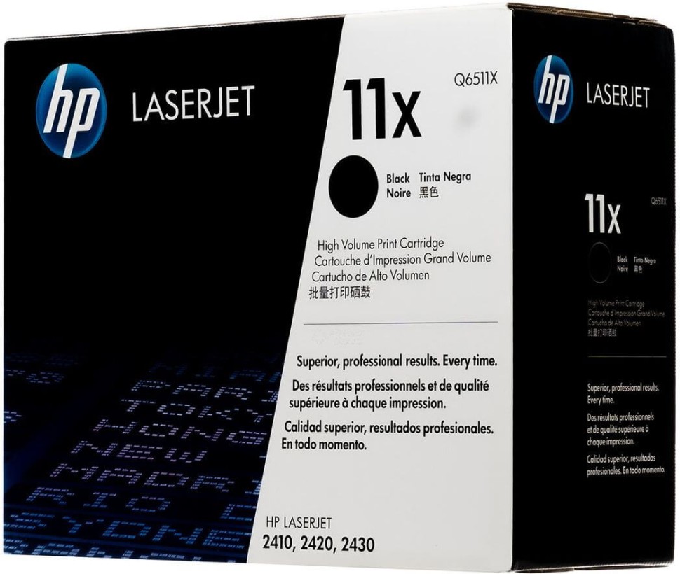 Картридж HP Q6511X (11X) оригинальный для принтера HP LaserJet 2400/ 2410/ 2420/ 2420d/ 2420n/ 2420dn/ 2430/ 2430n/ 2430t/ 2430tn/ 2430dtn black, 12000 страниц