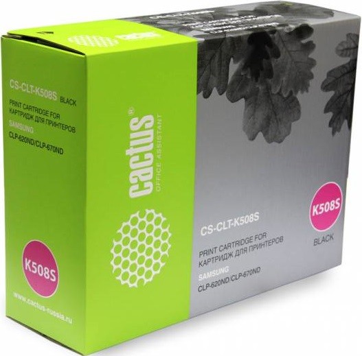 CLT-K508S Картридж Cactus CS-CLT-K508S для принтеров Samsung CLP-670ND черный (2 500 стр.)