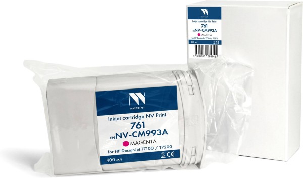 Картридж NV Print №761 (NV-CM993A) Magenta для HP DesignJet T7100/ T7200, пурпурный, 400 мл