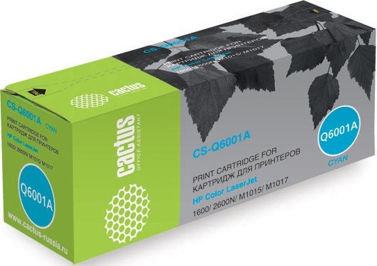 Cactus Q6001A Картридж (CS-Q6001A) для принтеров HP Color LaserJet 1600/ 2600N/ M1015/ M1017, голубой