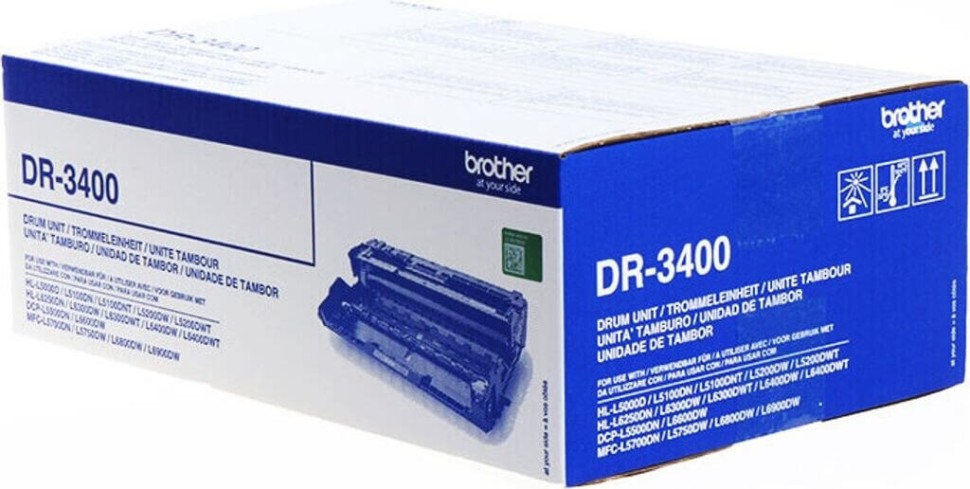Фотобарабан Brother DR-3400 (DR3400) оригинальный для Brother HL-L5000/ L5100/ L6250/ L6300/ L6400, DCP-L5500/ L6600, MFC-L5700/ L5750/ L6800/ L6900 black (50 000 стр.)