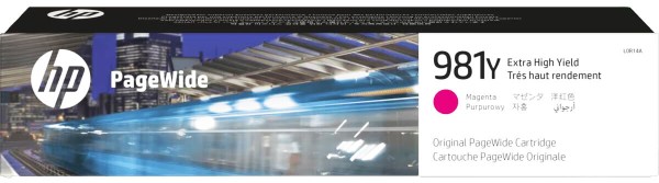 Картридж HP L0R14A (№981Y) оригинальный для HP PageWide Enterprise Color 556dn/ 556xh/ 586dn/ 586f/ 586z, пурпурный, 16000 стр.