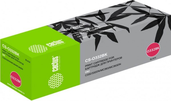 Картридж лазерный Cactus 46508736 CS-O332BK черный (3500стр.) для Oki C332/MC363