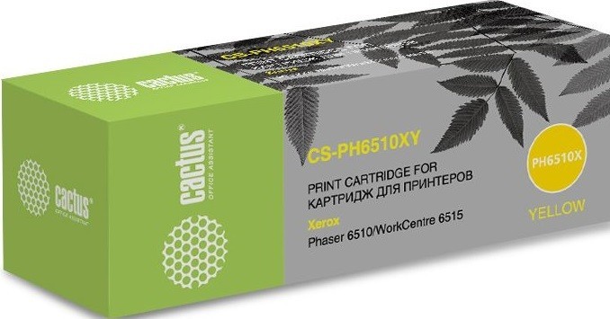 Картридж Cactus 106R03695 (CS-PH6510XY) для принтеров Xerox Phaser 6510/ WorkCentre 6515 желтый 4300 страниц