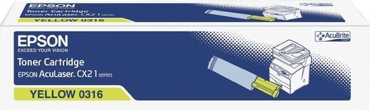 C13S050316 оригинальный картридж Epson для принтера Epson CX21N/NF AcuLaser yellow 1,5к