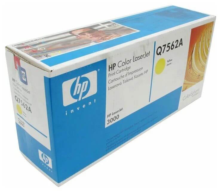 Картридж HP Q7562A (314A) оригинальный для принтера HP Color LaserJet 2700/ 3000 yellow, 3500 страниц