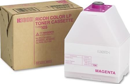 Картридж Ricoh Type 105 (885408) оригинальный для Ricoh Aficio AP3800C/ AP3850C/ CL7000/ CL7100, пурпурный, 10000 стр.