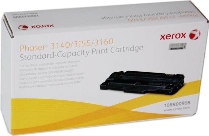 Картридж Xerox 108R00908 оригинальный для Xerox Phaser 3140/ 3155/ 3160, black (1500 страниц)