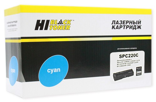 Картридж Hi-Black (HB-SPC220C) для Ricoh Aficio SP-C220DN/ C221DN/ C222SF, C, 2K