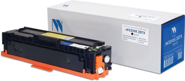 Картридж NV Print W2210X 207X (NV-W2210X-207X-Bk) Black до версии fw20220729 для HP Color LaserJet Pro M255/  M282/ M283, чёрный, увеличенный, 3150 стр. 