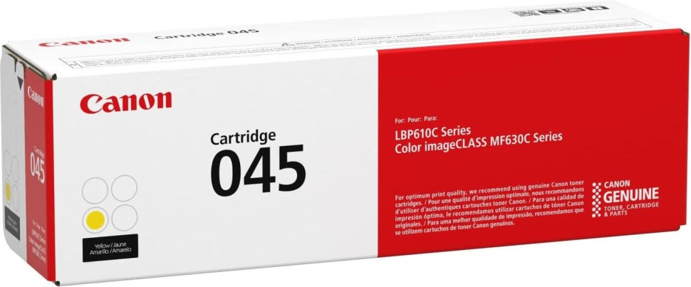 Картридж Canon 045HY (1243C002) оригинальный для Canon i-SENSYS LBP611Cn / LBP613Cdw, yellow, 2200 страниц