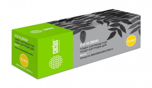 Картридж Cactus 106R03943 (CS-VLB600) для принтеров Xerox VersaLink B600/ B605/ B610/ B615 черный 25900 страниц