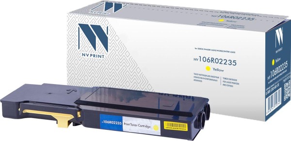 Картридж NVP совместимый Xerox 106R02235 Yellow для  Phaser 6600/WC6605  (6000k)