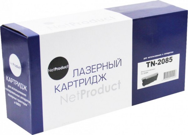 Тонер-картридж NetProduct (N-TN-2085) для Brother HL-2035R, 1,5K