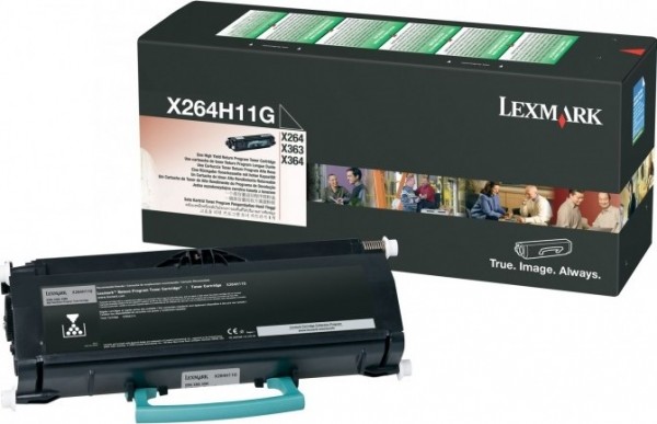 Картридж Lexmark X264H11G оригинальный для Lexmark X264/ X363/ X364, Return Program, black, увеличенный, 9000 стр.