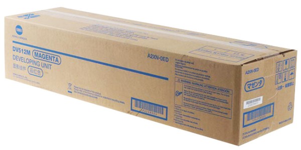 Блок девелопера Konica-Minolta DV-512M (DV512M/ A2XN0ED/ A2XN-0ED) оригинальный для Konica-Minolta bizhub C224/ C224e/ C284/ C364/ C454/ C554, пурпурный, 600 000 стр.