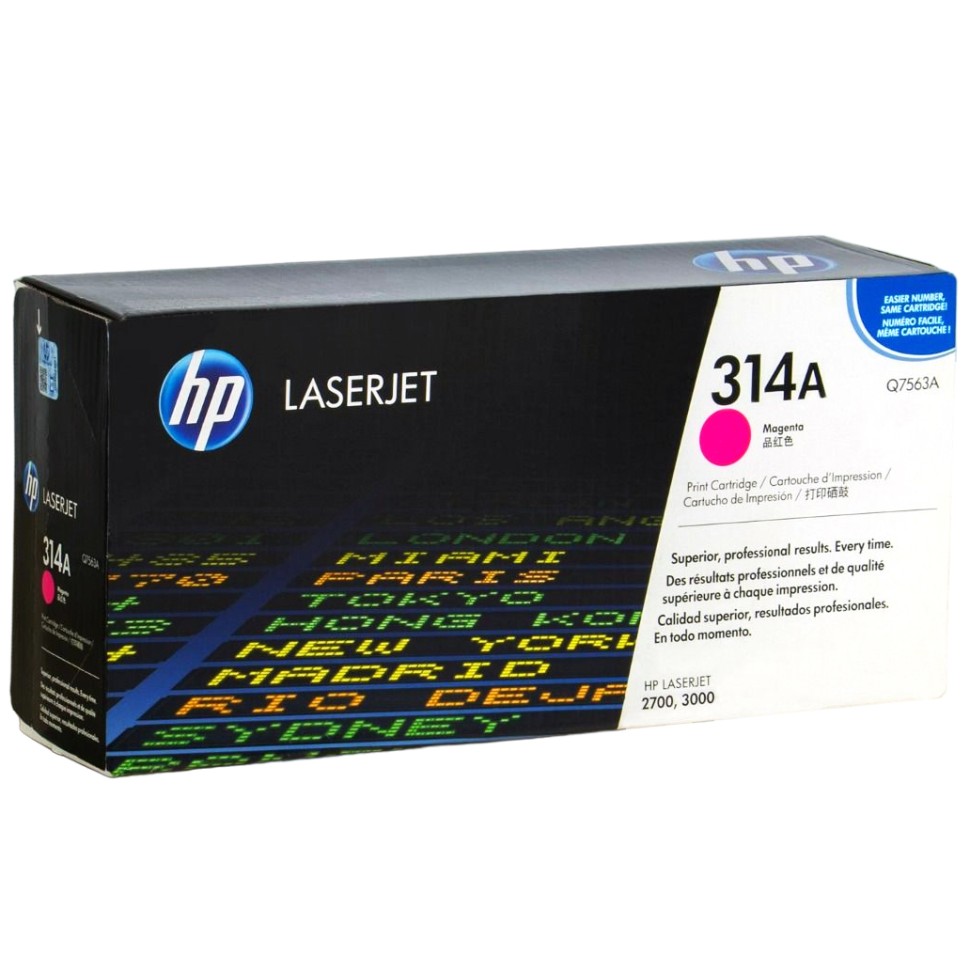 Картридж HP Q7563A (314A) оригинальный для принтера HP Color LaserJet 2700/ 3000 magenta, 3500 страниц